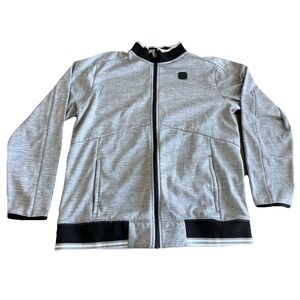 And1 Jacket Mens XL X-Large Full Zip Track Long Sleeve Gray Black Active Fitness
